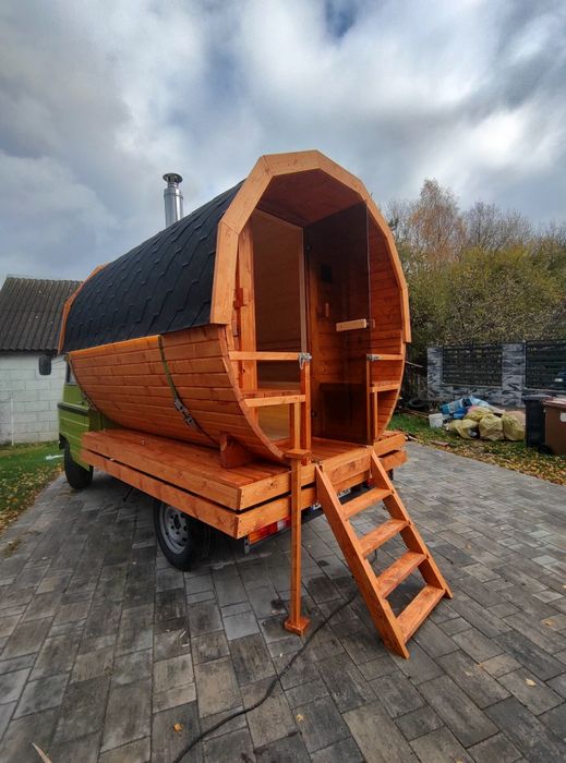 Sauna Ogrodowa Beczka 350 cm!! Przedsionek