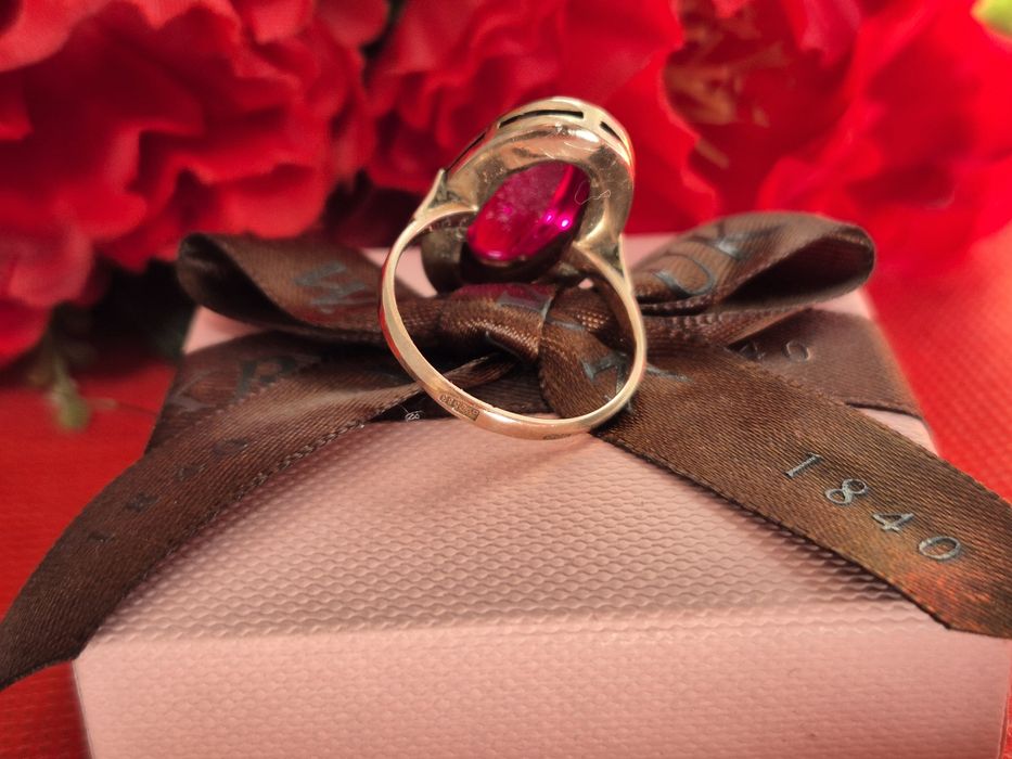 Złoty damski pierścionek radziecki 583 14k r.19