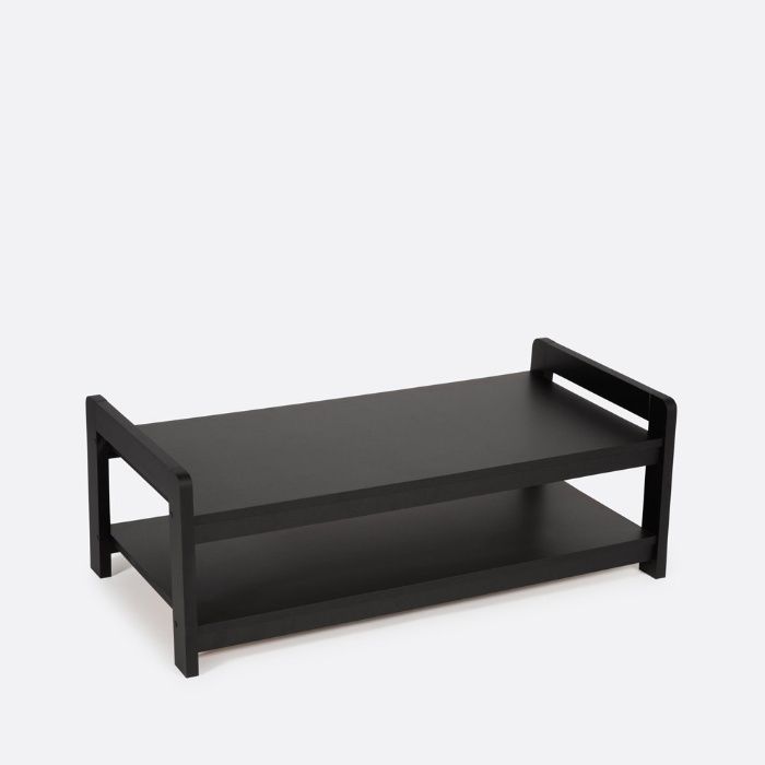 KINDA HOME Móvel TV preto em mdf e pvc de 110x55x40 cm da gama VARTHEM