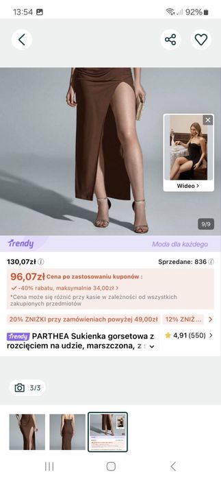 Sukienka czekoladowa