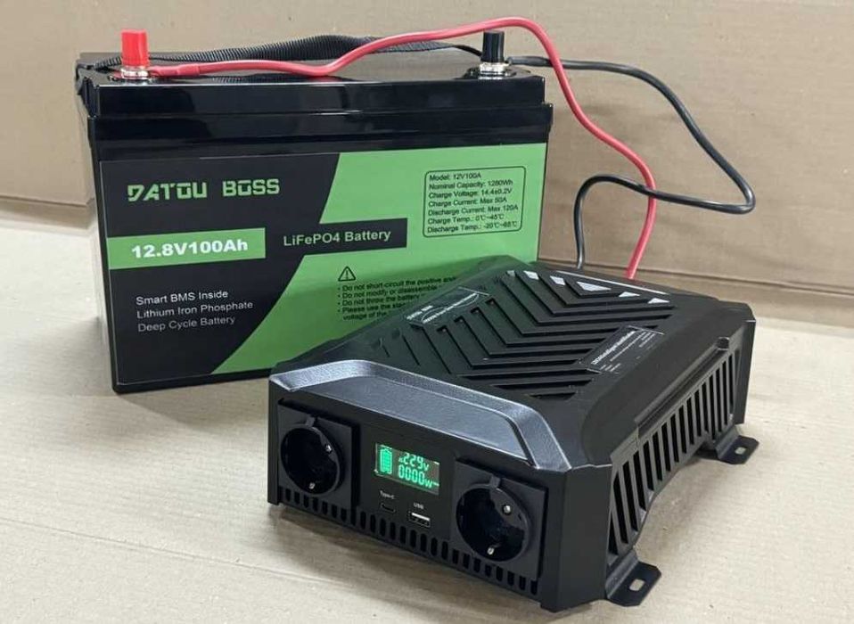 Аккумулятор LiFePO4 Battery 12V 100Ah BMS Літій-залізо-фосфатний 12.8V