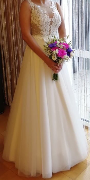 Piękna sukienka ślubna S/M