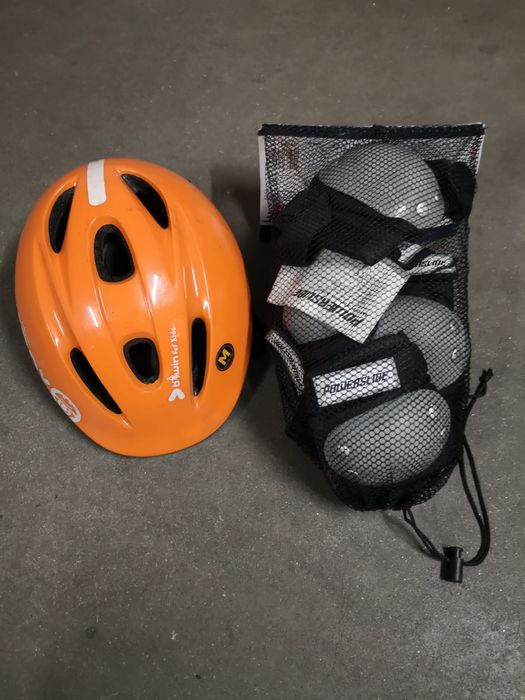 Protecções para criança (capacete, joelheiras e cotoveleiras)