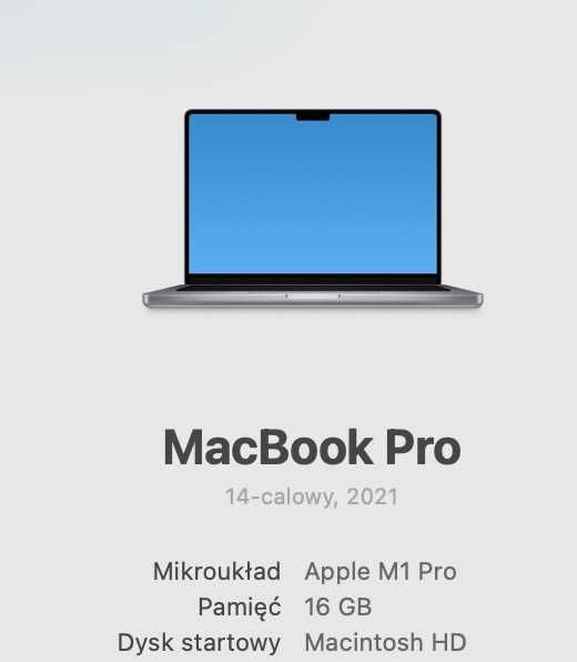 MacBook Pro M1 Pro 14 16GB 500GB