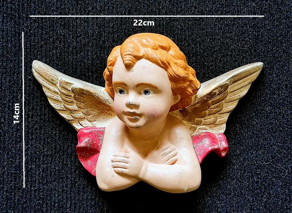 Figura em gesso de anjo para pendurar