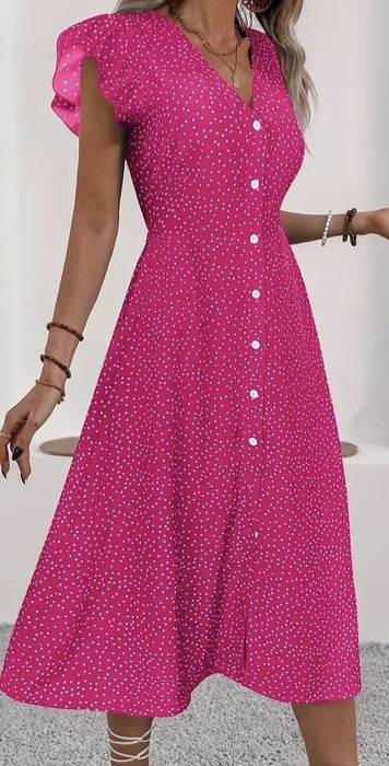 Damska sukienka letnia z krótkim rękawem M