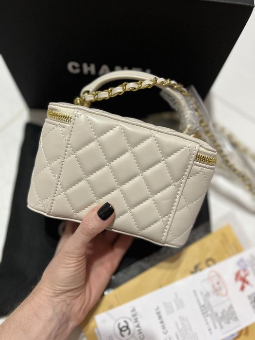 Сумка бочонок Chanel Lambskin Crush Vanity Шанель премиум: 3 000