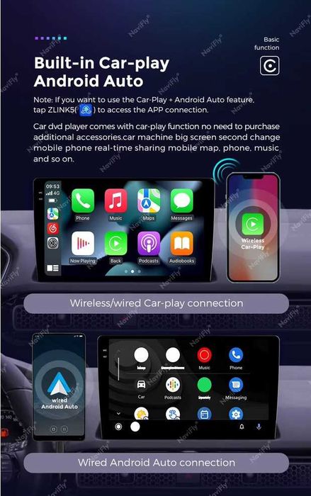 Mekede/NaviFly NF-6 2K 10" 8/128GB 360 Android 14 VW Passat B6/B7/CC