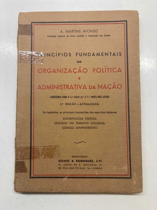 Livro - Princípios Fundamentais Organização Política Administrativa