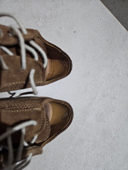 Sapatos castanhos pele sintetica da code woman