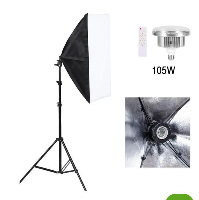 Постійне світло софтбокс пульт лампа 105w