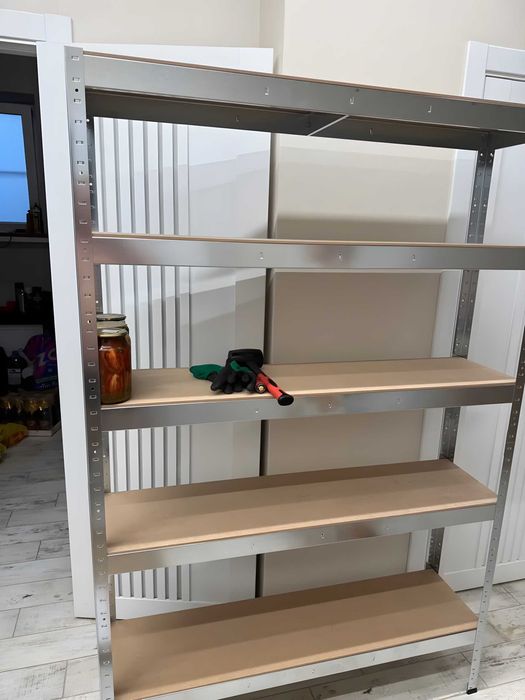 Металевий стелаж 180×90×40 чорний | посилений, 220×90×40 , 150/70/30