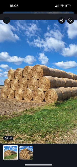 Sprzedam słome bele 120/130 cm lub 160/180