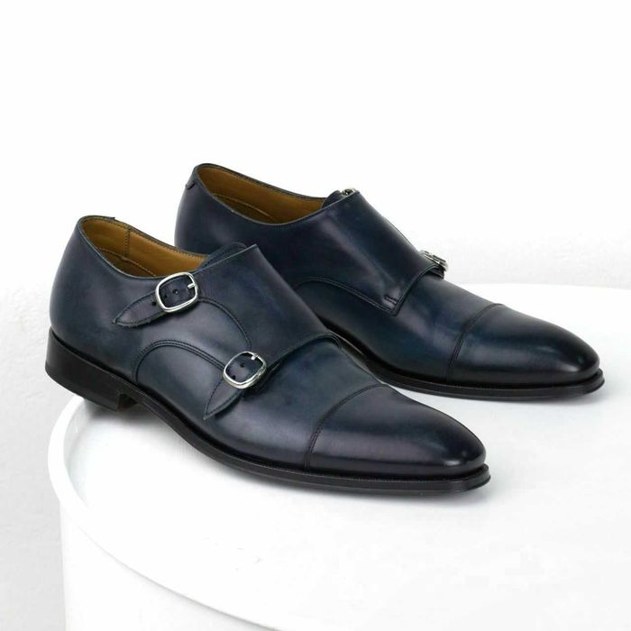 Leather shoes - monks FRANCESCHETTI (45) Italy