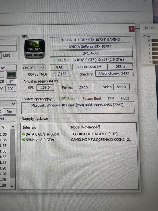 Komputer i7-6800K / Asus TUF X99 Sabertooth / 16GB DDR4 / 256GB SSD + 1TB HDD / Asus Strix GTX 1070TI / 700W