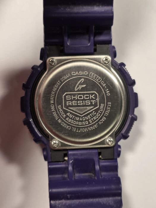 Casio G-Shock GA-140-6AER fioletowy | oryginalny | analog digital