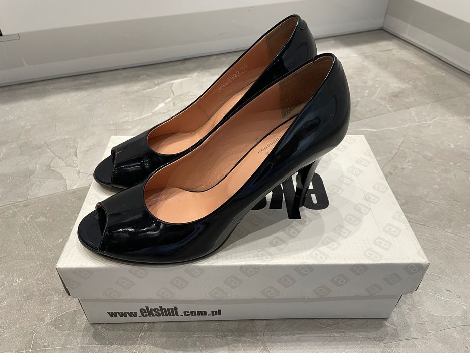Czółenka Damskie czarne rozmiar 38