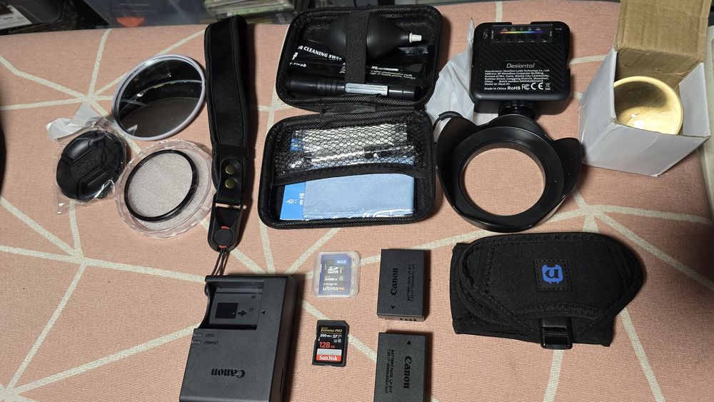 Canon EOS RP com acessórios