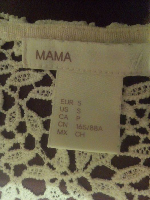 sukienka H&M MAMA koronka S kremowa