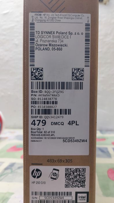 Nowy Laptop HP 250 G10 na prezent 15,6" Intel Core i3 8 GB /512 GB SSD