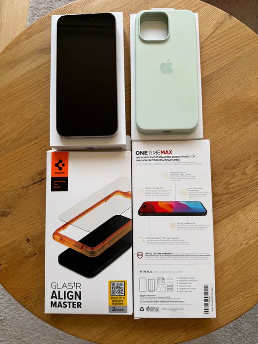 iPhone 15 Pro Max 256GB Biały Tytan | 83% | Stan idealny | Pełny zestaw | Dodatki