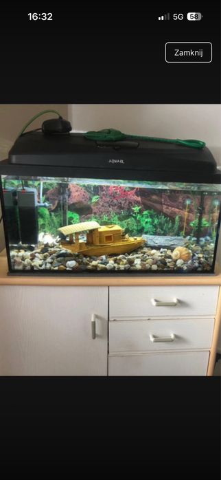 Akwarium 60l z pokrywa
