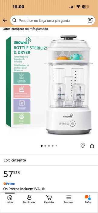 Esterilizador e Secador de Biberões Grownsy