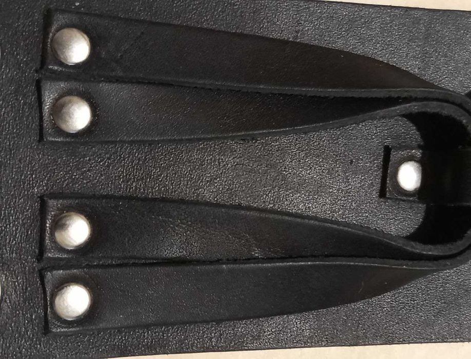 Новый мужской брутальный кожаный браслет-напульсник.  17, см / 19,5 см