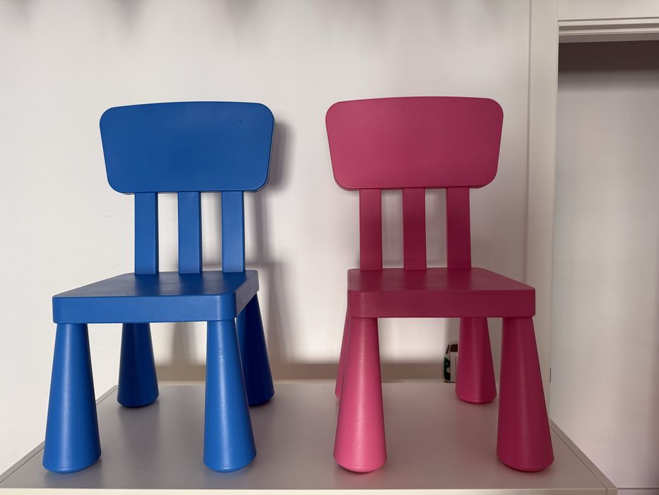 IKEA MAMMUT Cadeira p/criança, interior/exterior/lilás