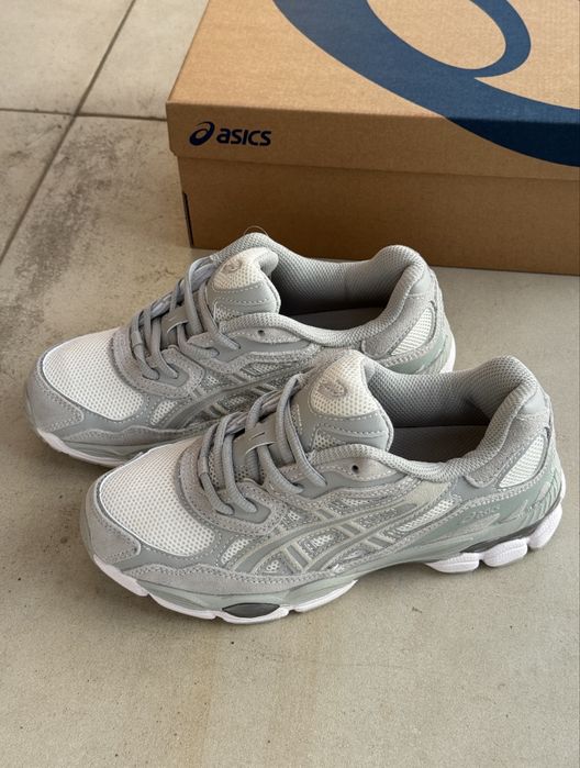 Кросівки Asics Gel-Nyc Cream Cloud Grey/Асікс гель сірі білі,асікси