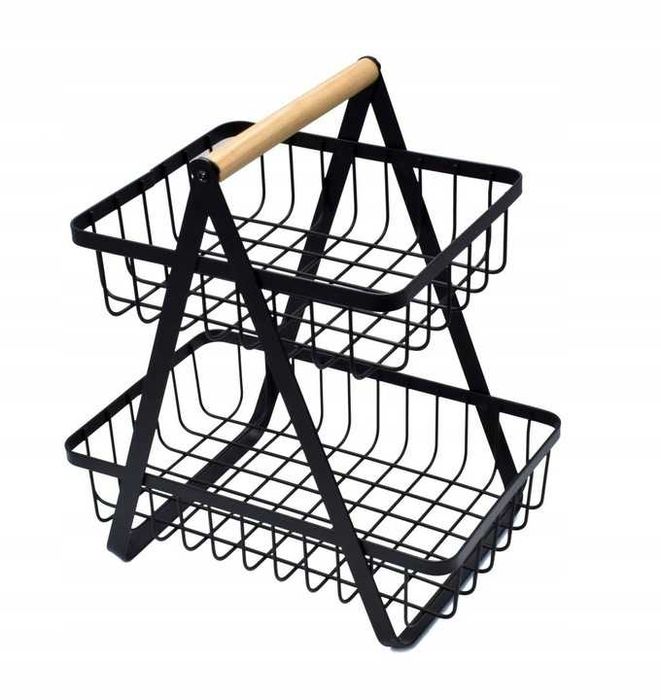 Kosz na owoce warzywa stojak dwupoziomowy Brak drewn. łącznika! Outlet