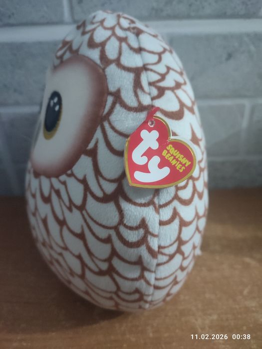 Совушка .М'яка іграшка -подушка від TY