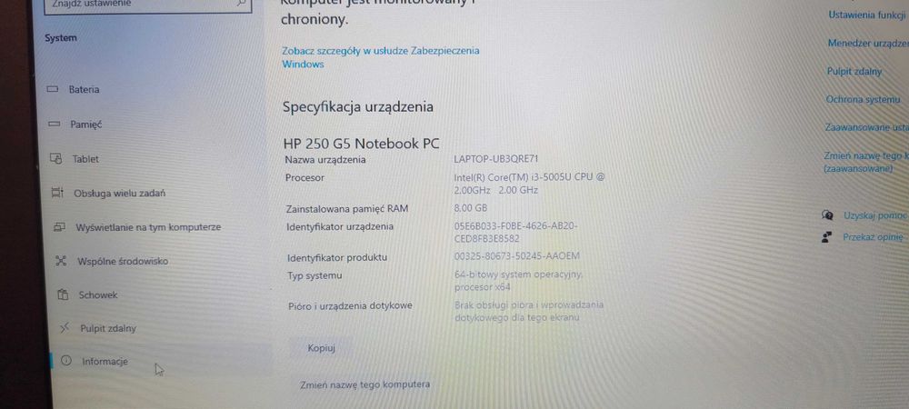 Laptop HP 250 5g