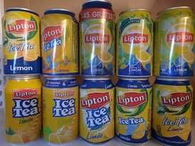 Lote de 81 latas de bebidas diversas - Frutea e Lipton Ice Tea