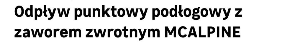 Wpust podlogowy z zaworem zwrotnym