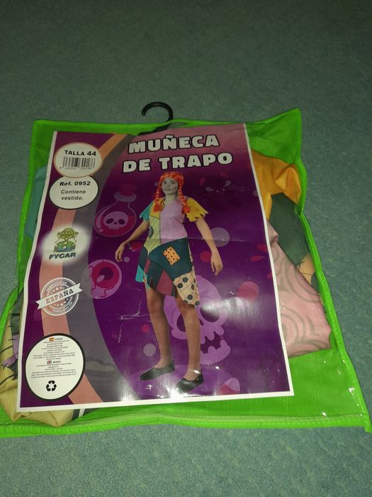 Fato carnaval boneca de trapo