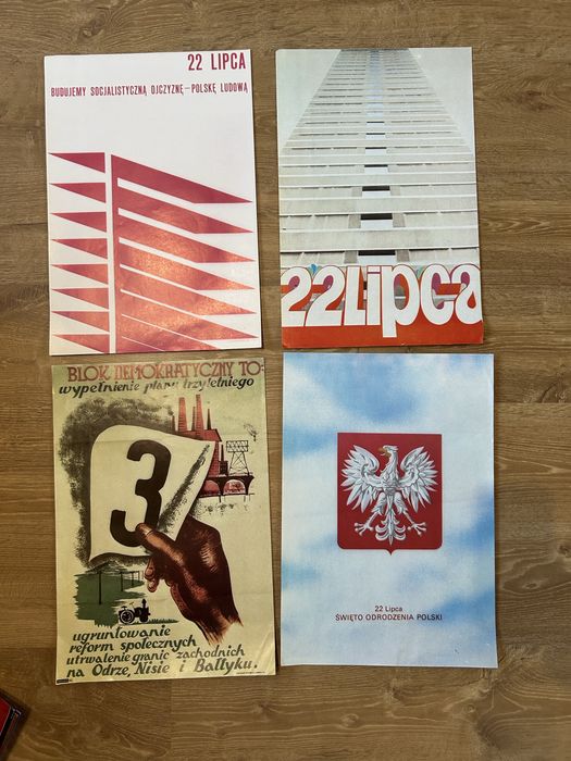 Zestaw 26plakatów PRL PPR Propaganda 22lipca