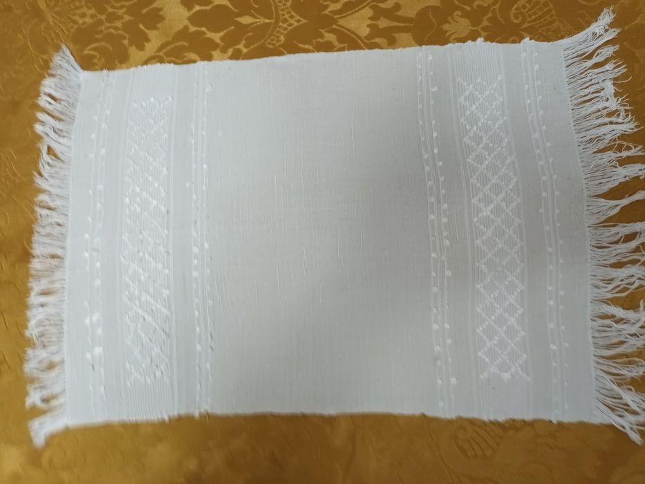 Toalha de Cesto feita em tear