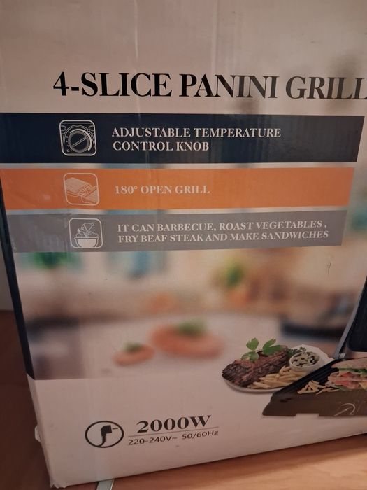 Wielofunkcyjny grill elektryczny Aigostar – 4 w 1 do mięsa i panini