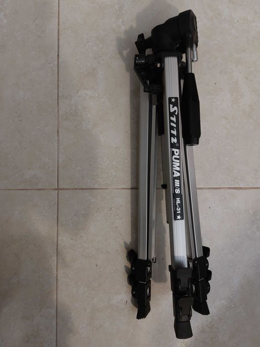 Tripé e mala alumínio