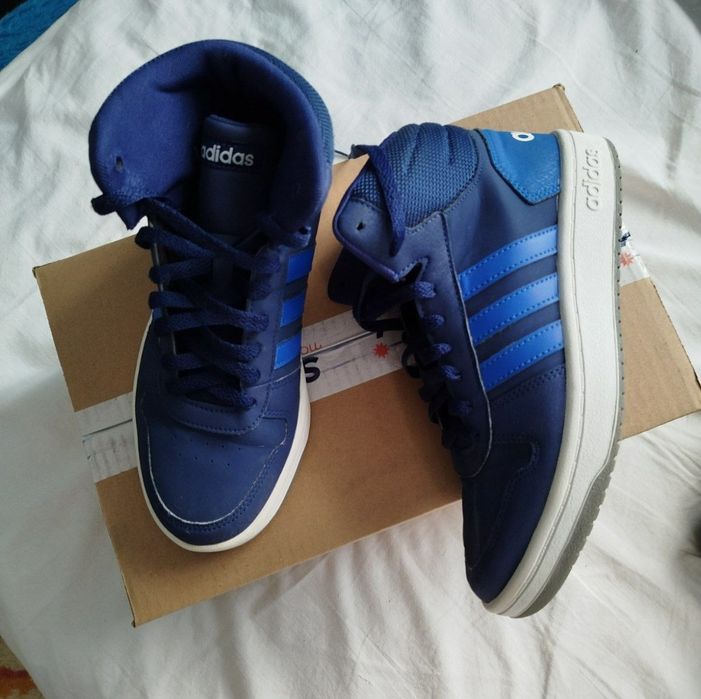 Кросівки високі  Adidas hoops чоловічі сині розмір 38
