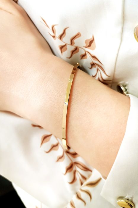 Bransoletka złota. Bangle. Próba złota 585