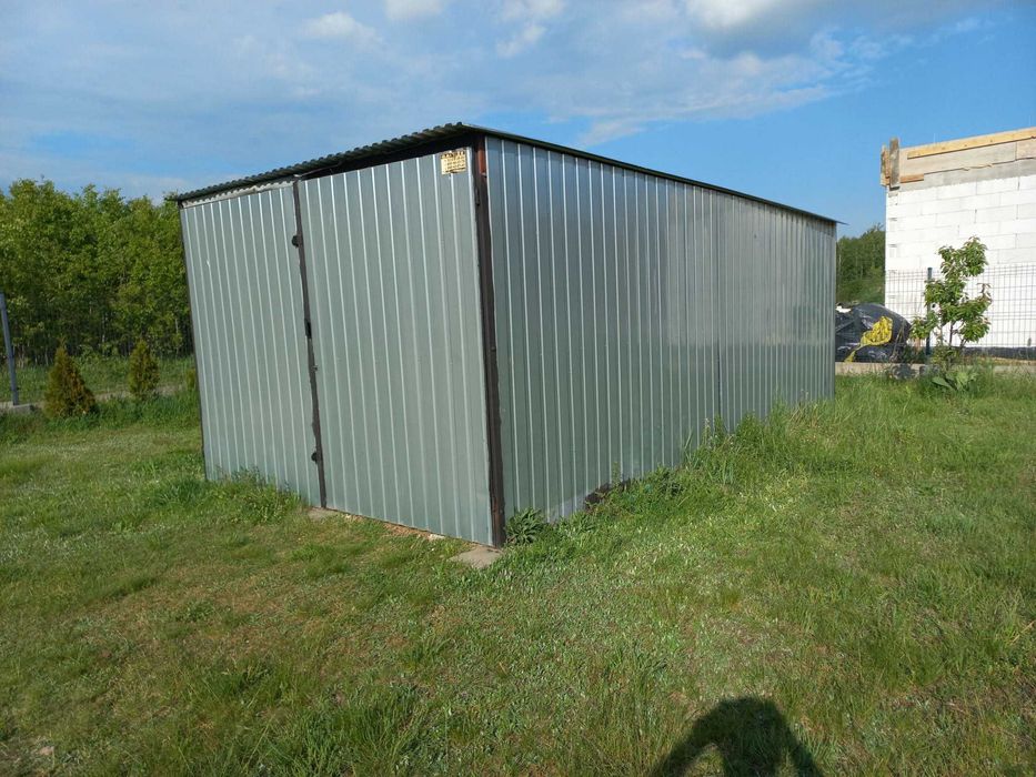 Garaż blaszak, używany, ocynkowany
