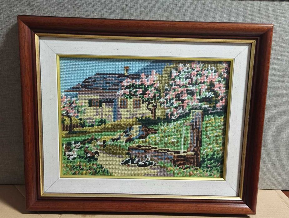 Quadros bordados com ponto cruz