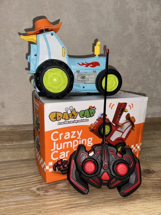 Трактор Crazy Jumping синьго кольора