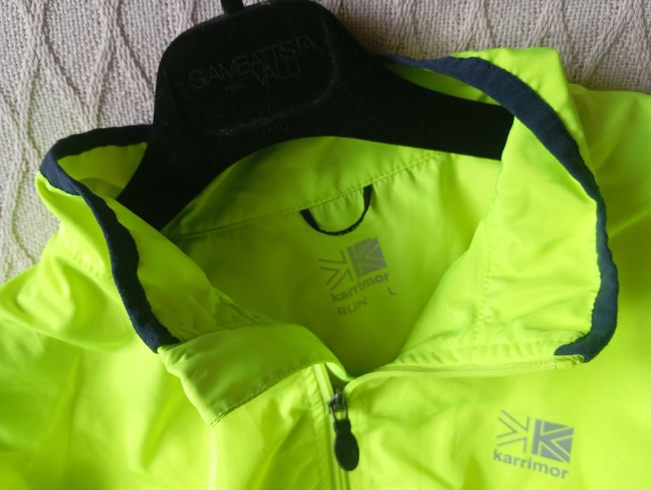 KARRIMOR Run L NOWA neonowa sportowa przeciwdeszczowa kurtka do biegan