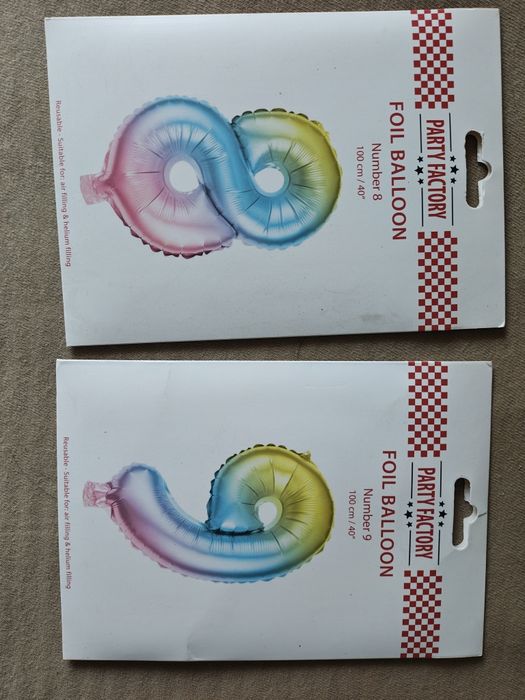 Balony cyferki wszystkie prócz nr 1