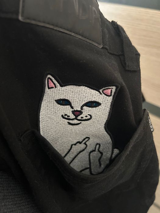 Чорні брюки Ripndip жіночі з котом в кишені, S-M