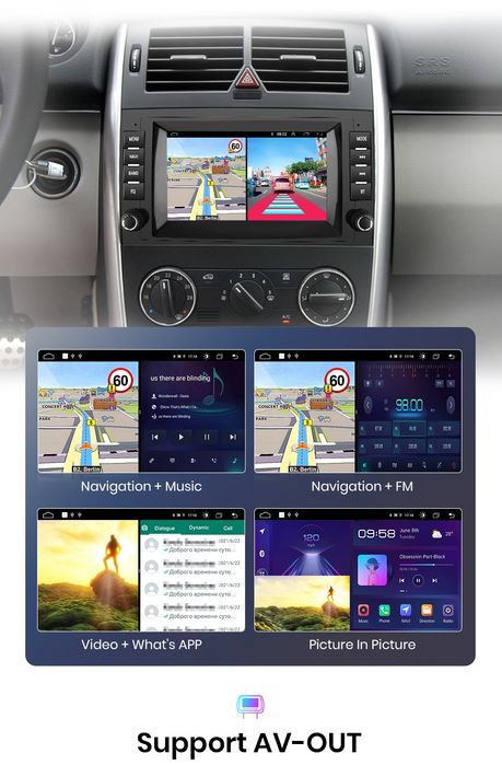 Rádio 7" android 2/32GB Mercedes B200 W169 w906 W639 CARPLAY WIFI GPS