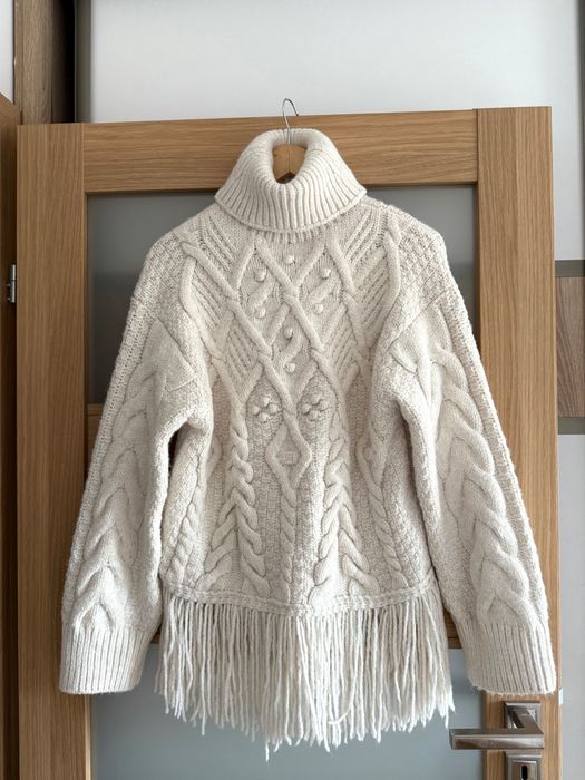 Sweter Zara golf warkocze